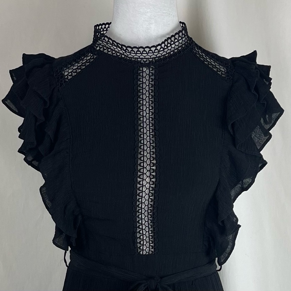 Hello Molly Black Ruffle Dress - Picture 3 of 13